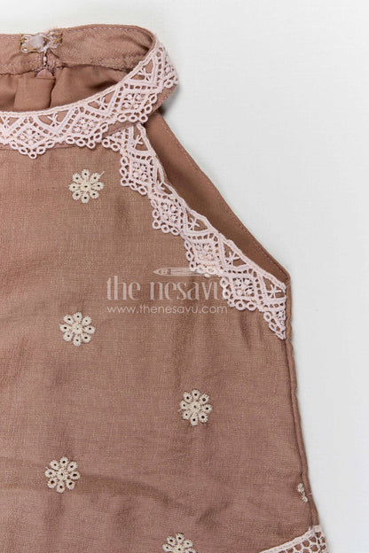 The Nesavu Girls Sharara / Plazo Set Girls Sharara Set for Festive Gatherings and Family Celebrations Nesavu Nesavu girls textured viscose rayon sharara set for festive celebrations and weddings