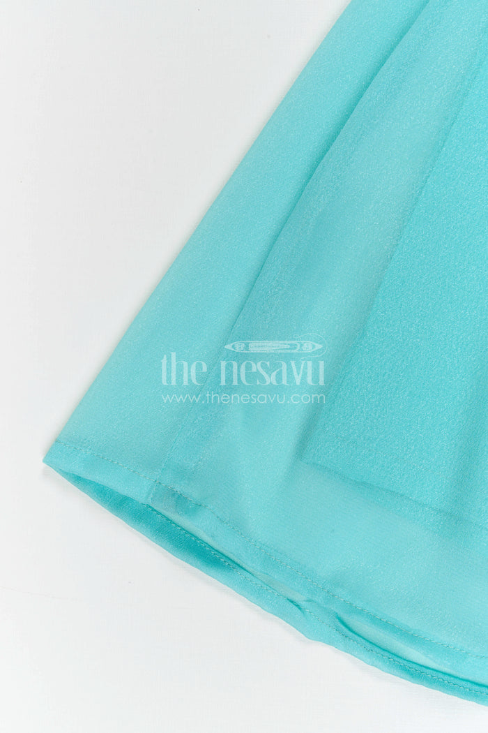 The Nesavu Girls Sharara / Plazo Set Girls Sharara Set for Festive Occasions and Ethnic Celebrations Nesavu Nesavu Girls Sharara Set With Thread Embroidery For Festive Occasions And Stylish Ethnic Wear