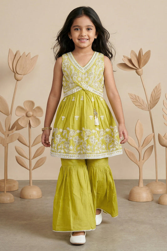 Girls Sharara Set for Festive Wear and Ethnic Functions