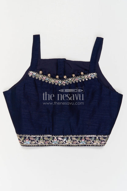 The Nesavu Girls Sharara / Plazo Set Girls Sharara Set for Sangeeth and Festive Occasions Nesavu Nesavu Girls Sharara Set For Weddings And Festive Occasions With Embroidered Jacket And Flowy Pants