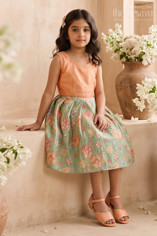 Girls Silk Frock for Festive Gatherings and Family Celebrations
