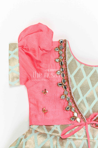 Girls Silk Frock for Festive Wear and Traditional Events