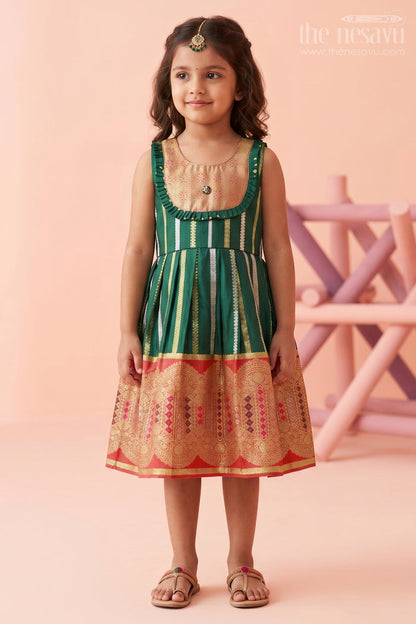 Girls Silk Frock for Wedding Receptions and Festive Occasions