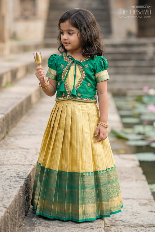 Girls Silk Gown for Festive Functions and Family Photoshoots