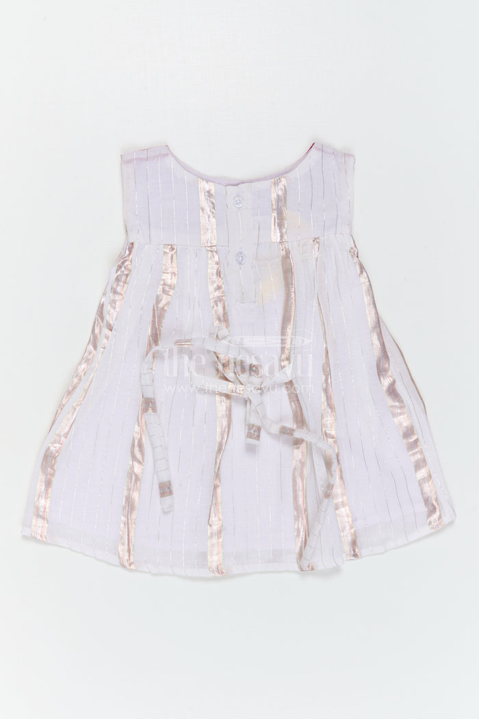 The Nesavu Girls Cotton Frock Girls Striped Frock for Festive Outings and Family Gatherings Nesavu Nesavu Girls Striped Cotton Frock For Festive Outings And Family Celebrations