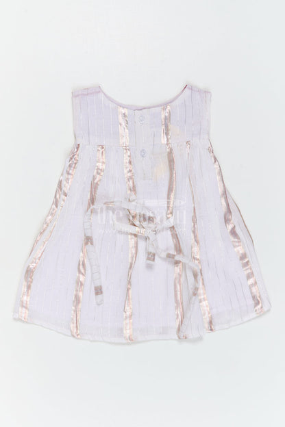 The Nesavu Girls Cotton Frock Girls Striped Frock for Festive Outings and Family Gatherings Nesavu Nesavu Girls Striped Cotton Frock For Festive Outings And Family Celebrations