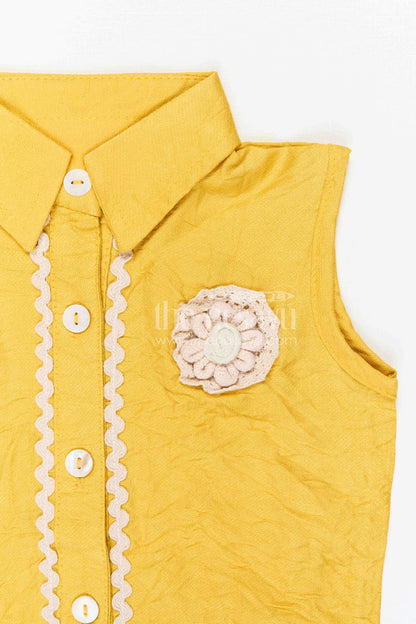 The Nesavu Girls Co-Ord Sets Girls Trendy Bubble Crepe Co-ord Set for Casual Outings and Playful Summer Style Nesavu Nesavu girls bubble crepe co-ord set for casual outings summer wear and kids fashion