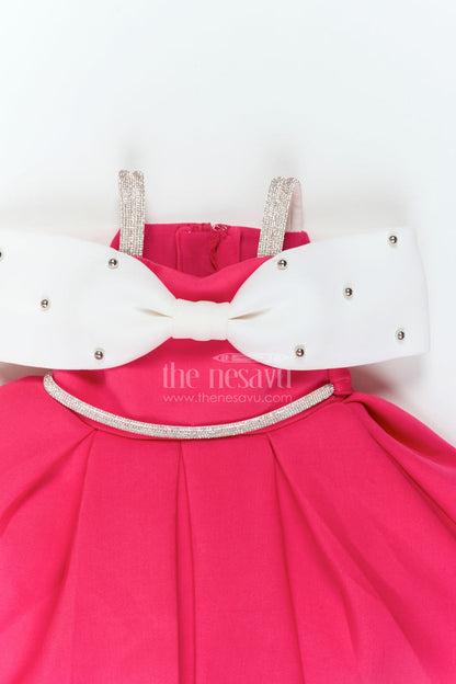 The Nesavu Girls Fancy Party Frock Girls Twirl Frock for Birthday Parties and Family Photo Moments Nesavu Nesavu Girls Twirl Party Frock In Scuba For Birthdays Cake Cutting Celebrations And Family Photoshoots