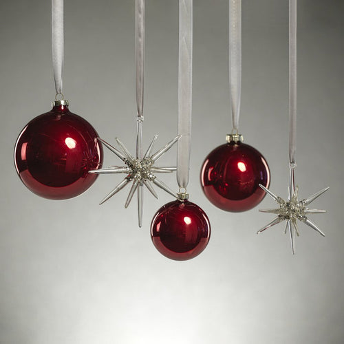 Glass 3D Snowflake - Clear and Silver - Ornaments by Carlyle Avenue
