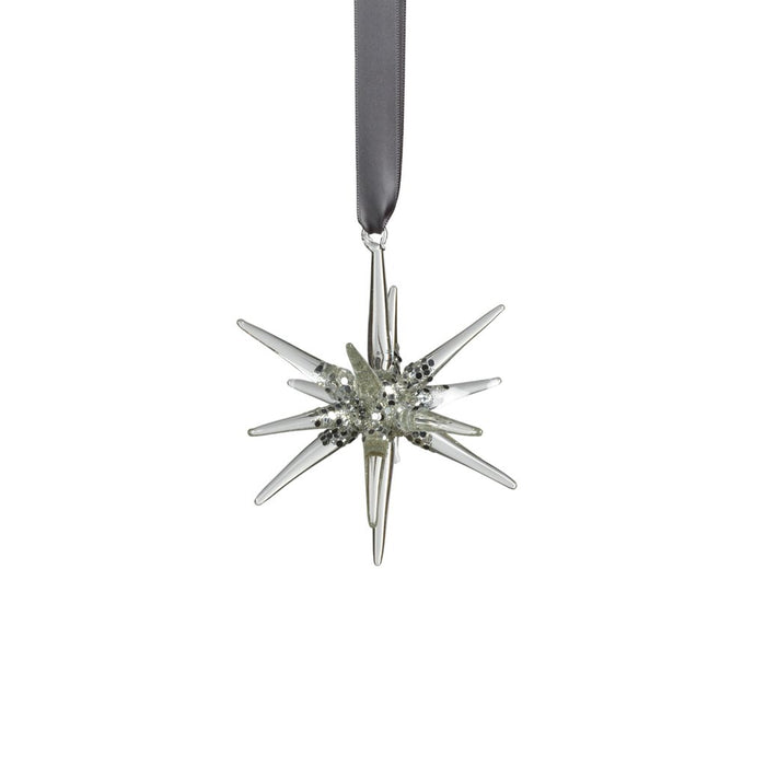 Glass 3D Snowflake - Clear and Silver - Ornaments by Carlyle Avenue