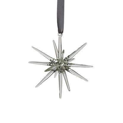 Glass 3D Snowflake - Clear and Silver - Ornaments by Carlyle Avenue