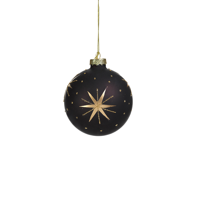 Gold & Black Star Design Ornament - Ornaments by Carlyle Avenue
