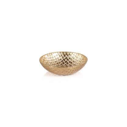 Gold Braided Glass Bowl - Serveware by Carlyle Avenue