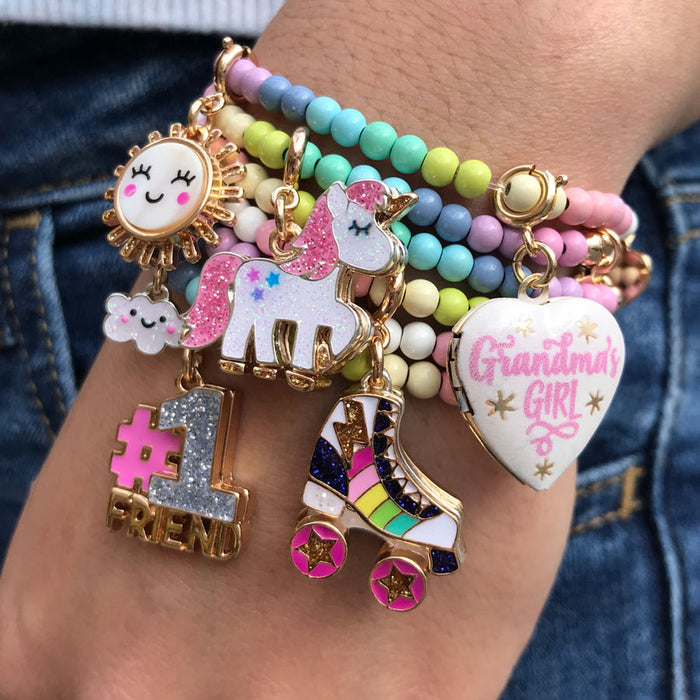 Gold Rollerskate Charm
