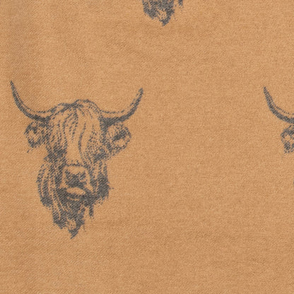 Heilan Coo Multi Super Soft Scarf Camel Grey Detail
