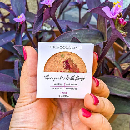 Herbal-Infused Rose Bath Bomb