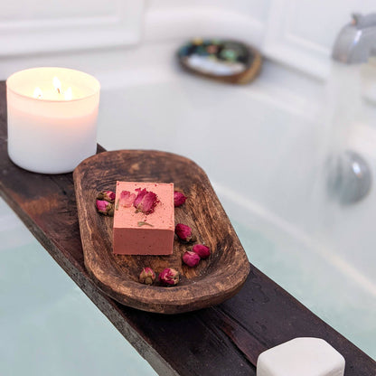 Herbal-Infused Rose Bath Bomb