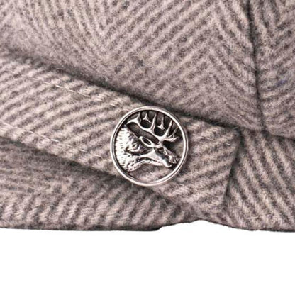 Herringbone Newsboy Cap