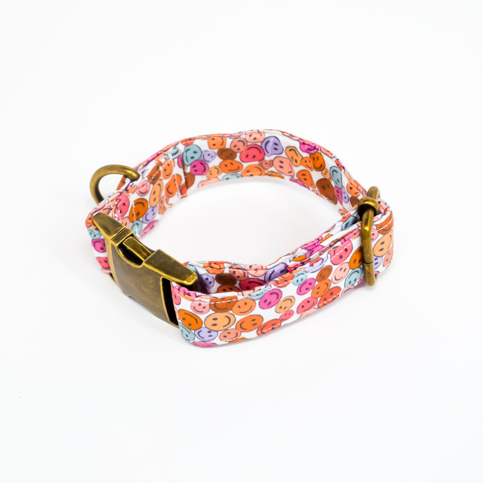 Hippie Happy Cotton Dog Collar