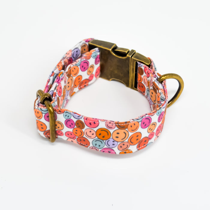 Hippie Happy Cotton Dog Collar