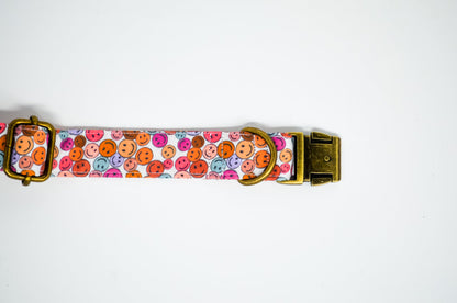 Hippie Happy Cotton Dog Collar