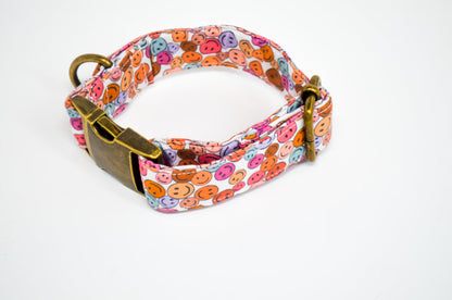 Hippie Happy Cotton Dog Collar