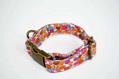 Hippie Happy Cotton Dog Collar