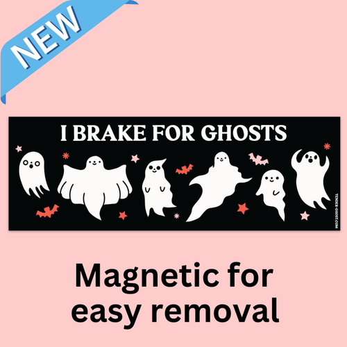 I Brake For Ghosts Bumper Magnet