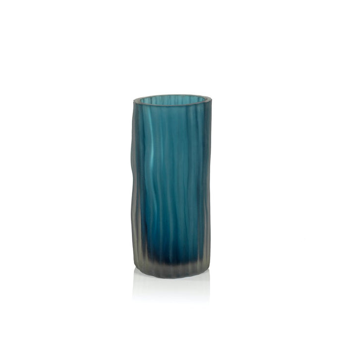 Indigo Powder Glass Vases - Blue - Vases by Carlyle Avenue