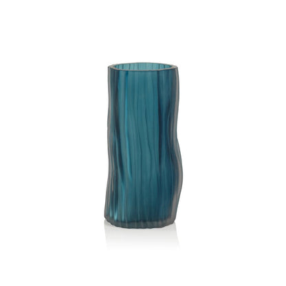 Indigo Powder Glass Vases - Blue - Vases by Carlyle Avenue