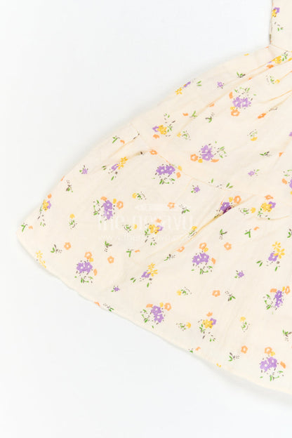The Nesavu Baby Cotton Frocks Infant Floral Frock for Birthday Playdates Nesavu Nesavu Infant Floral Frock For Birthday Playdates With Muslin Cotton And Butterfly Detail