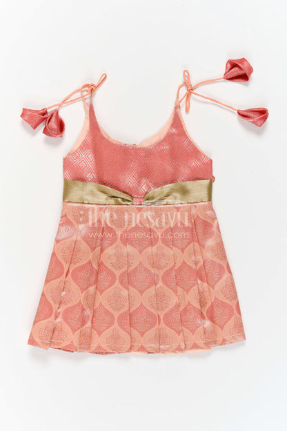 Infant Kanchi Silk Frock for Annaprasana and First Pooja