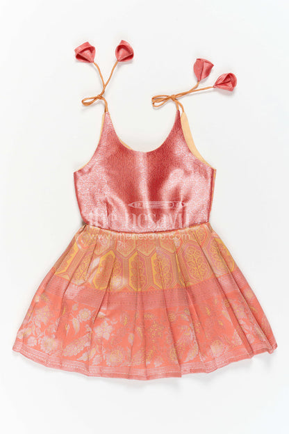 Infant Kanchi Silk Frock for Baby Shower Function