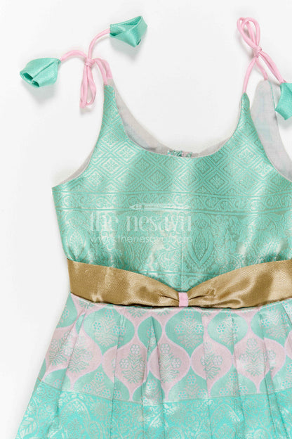 Infant Kanchi Silk Frock for Cradle Ceremony and Pooja