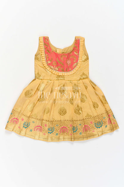 Infant Kanchi Silk Frock for Naming Ceremony and Pooja