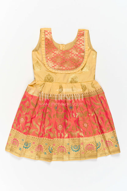 Infant Kanchi Silk Frock for Naming Ceremony and Pooja