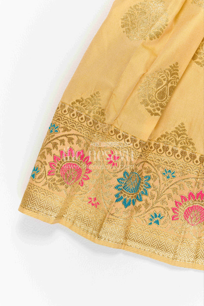 Infant Kanchi Silk Frock for Naming Ceremony and Pooja