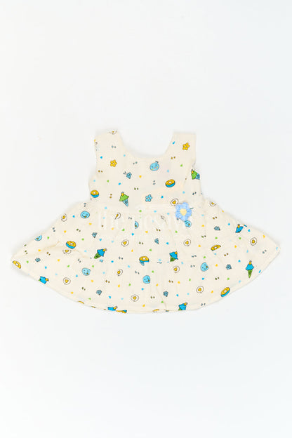 The Nesavu Baby Cotton Frocks Infant Printed Frock for Family Picnic Days Nesavu Nesavu Infant Printed Frock For Family Picnic Days With Breathable Muslin Cotton And Soft Flare