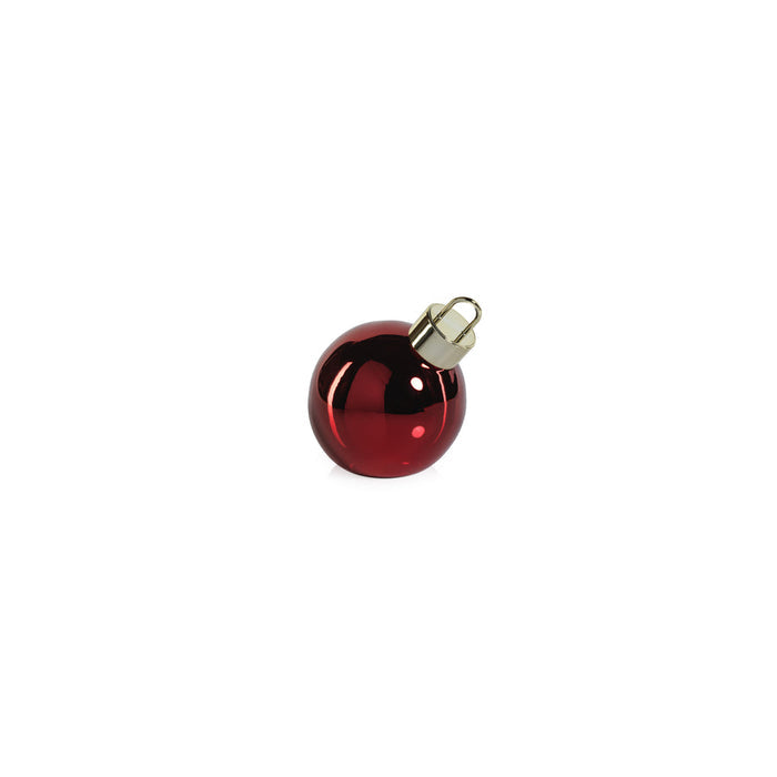 LED Metallic Glass Ornament Ball - Red - Holiday Decor by Carlyle Avenue