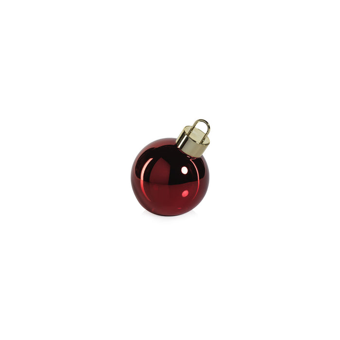 LED Metallic Glass Ornament Ball - Red - Holiday Decor by Carlyle Avenue