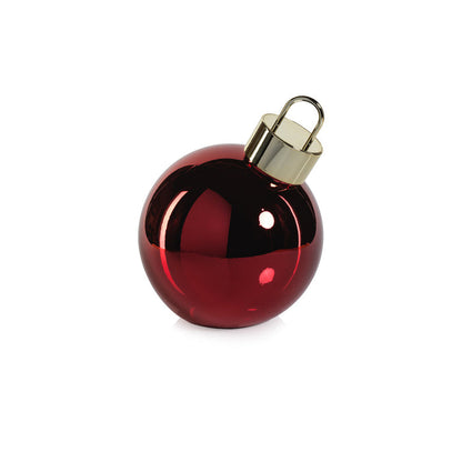 LED Metallic Glass Ornament Ball - Red - Holiday Decor by Carlyle Avenue