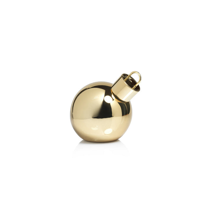 LED Metallic Glass Oversized Ornament Ball - Gold - Holiday Ornaments by Carlyle Avenue