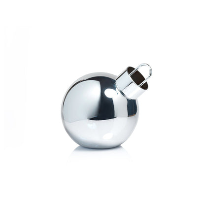 LED Metallic Glass Oversized Ornament Ball - Silver - Holiday Ornaments by Carlyle Avenue