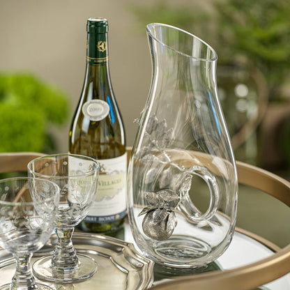 Lemon Pewter & Glass Pitcher - Drinkware by Carlyle Avenue