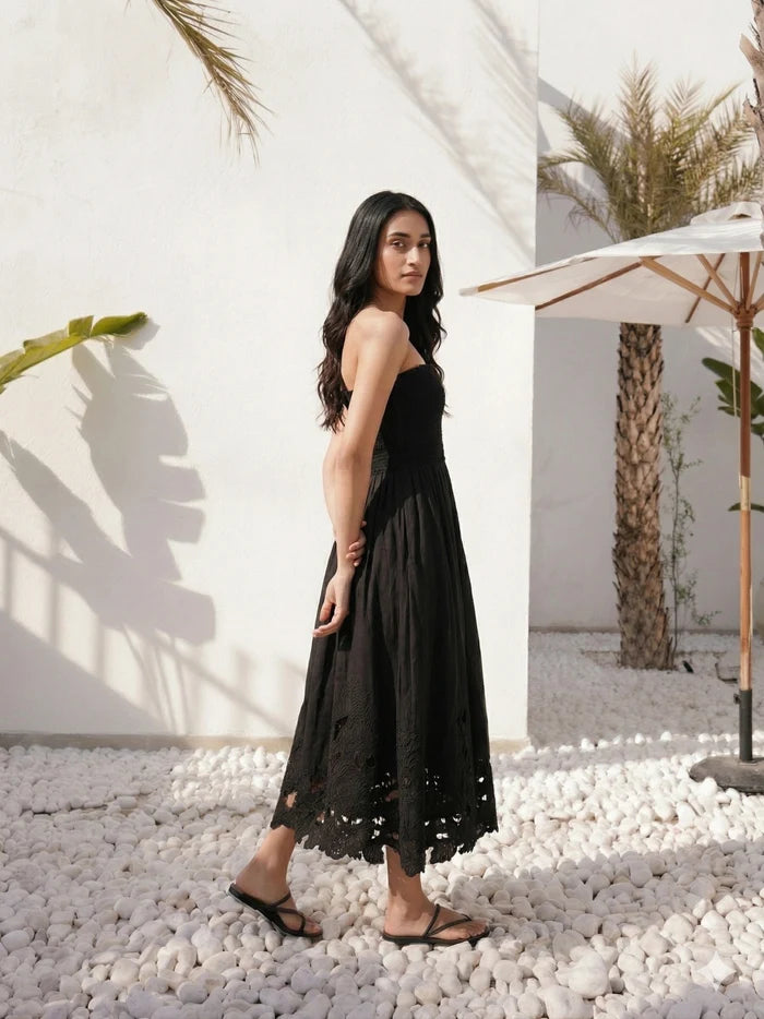 Lina Handcrafted Linen Dress Bloome