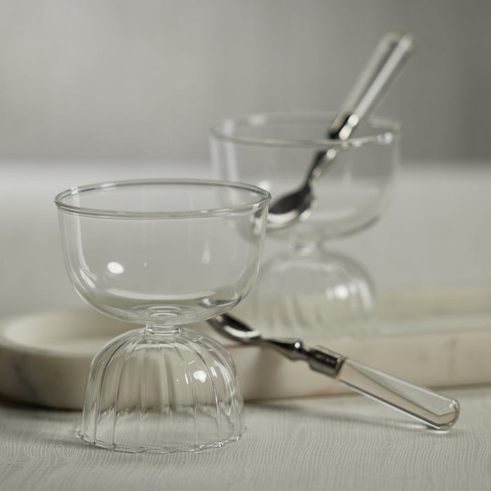 Liso Glass Compote Bowl - Set of 4 - Bowls by Carlyle Avenue