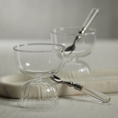 Liso Glass Compote Bowl - Set of 4 - Bowls by Carlyle Avenue