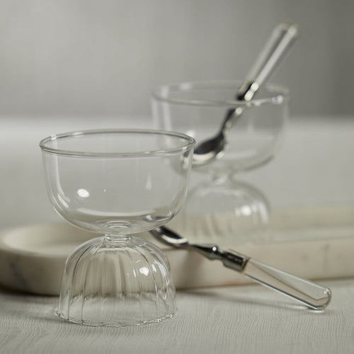 Liso Glass Compote Bowl - Set of 4 - Bowls by Carlyle Avenue