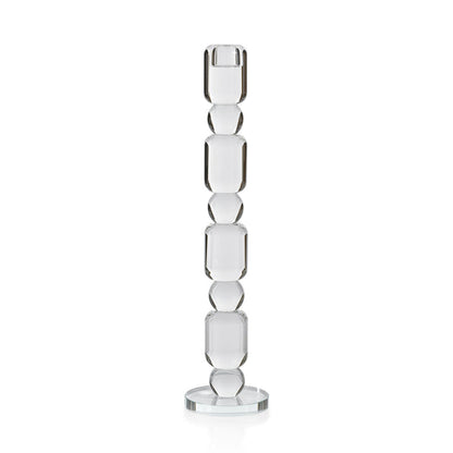 Louisa Crystal Glass Taper Holder - Taper Holder by Carlyle Avenue