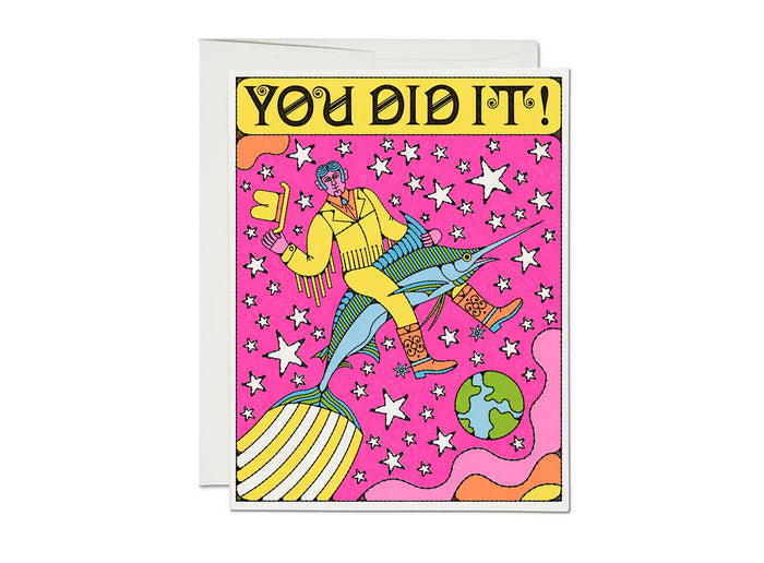 Marlin Rodeo You Did It congratulations greeting card